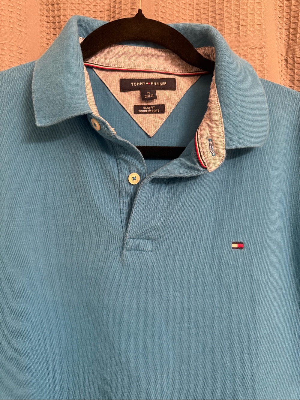 Tommy Hilfiger Men’s Sky Blue Slim Fit Polo Shirt - Picture 4 of 13
